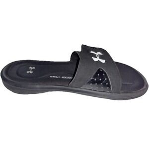 Under Armour Youth Ignite V SL Foam Pad‎ Slides Sandals Black and White 7Y
